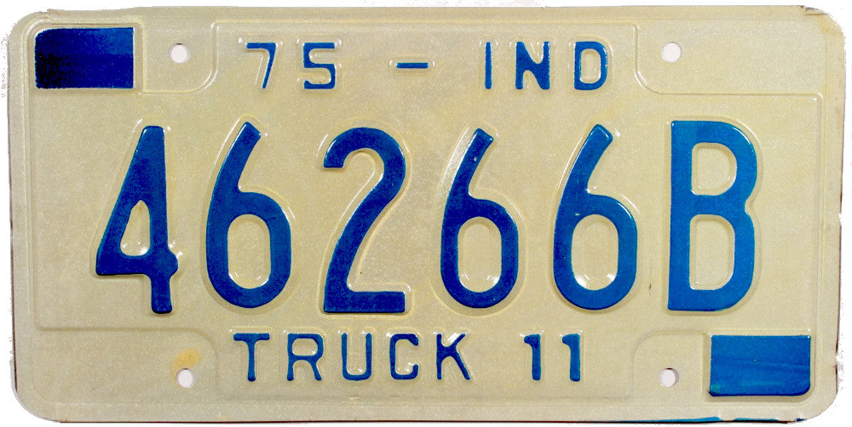 1975 Indiana Truck License Plate