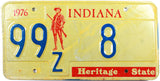 1976 Indiana License Plate Low DMV #8