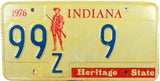 1976 Indiana License Plate Low DMV #9