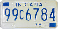 1976 Indiana License Plate