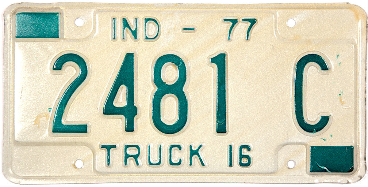 1977 Indiana Truck License Plate