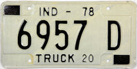 1978 Indiana Truck License Plate