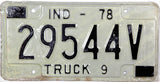 1978 Indiana Truck License Plate