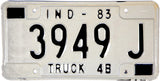1983 Indiana Truck License Plate