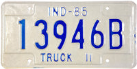 1985 Indiana Truck License Plate