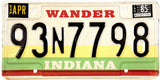 1985 Indiana License Plate