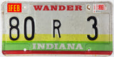 1986 Indiana License Plate