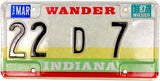 1987 Indiana License Plate DMV #5