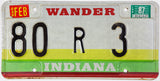 1987 Indiana License Plate