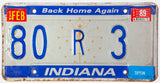 1989 Indiana License Plate