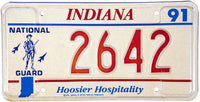 1991 Indiana National Guard License Plate