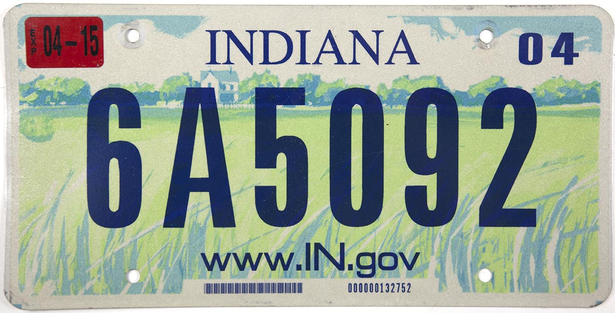 2004 Indiana License Plate