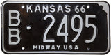 1966 Kansas License Plate