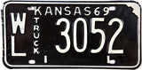1969 Kansas Truck License Plate