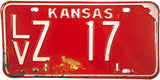 1971 Kansas License Plate in Very Good Minus condition