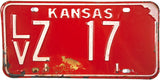 1971 Kansas License Plate in Very Good Minus condition