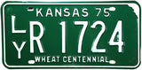 1975 Kansas License Plate in Excellent Condition