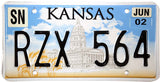 2002 Kansas License Plate