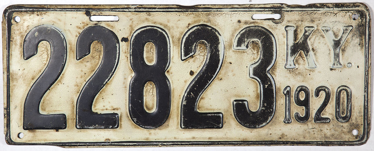 1920 Kentucky License Plate
