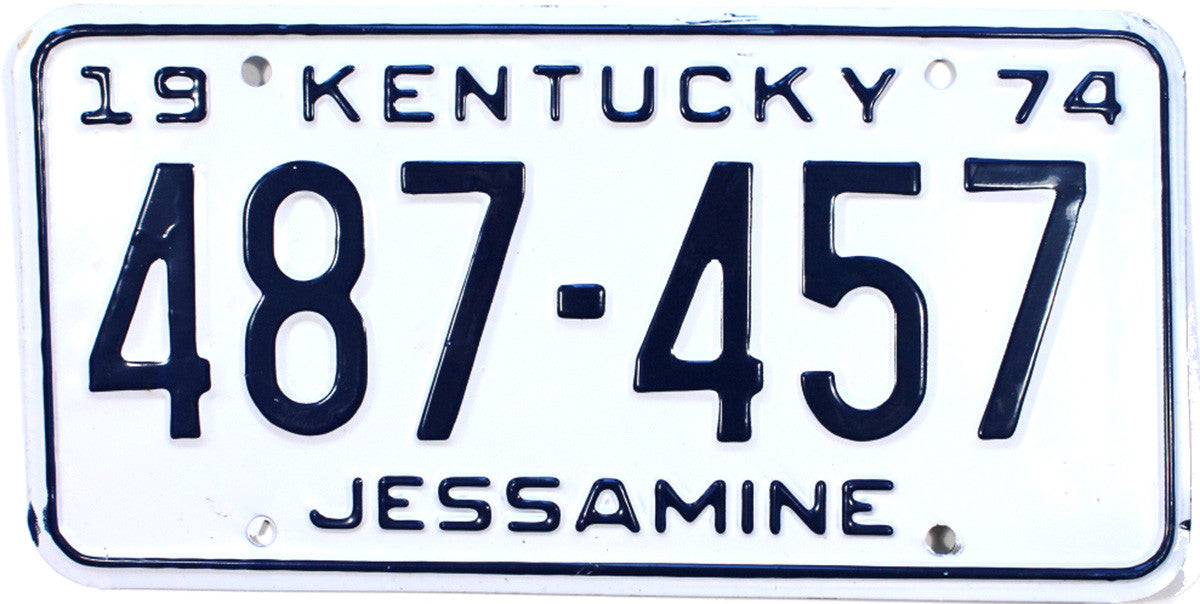 1974 Kentucky License Plate