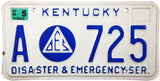 2006 Kentucky Emergency Services License Plate