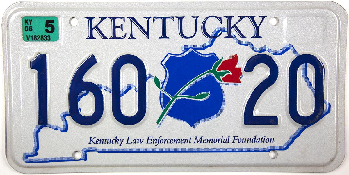 2006 Kentucky Law Enforcement License Plate