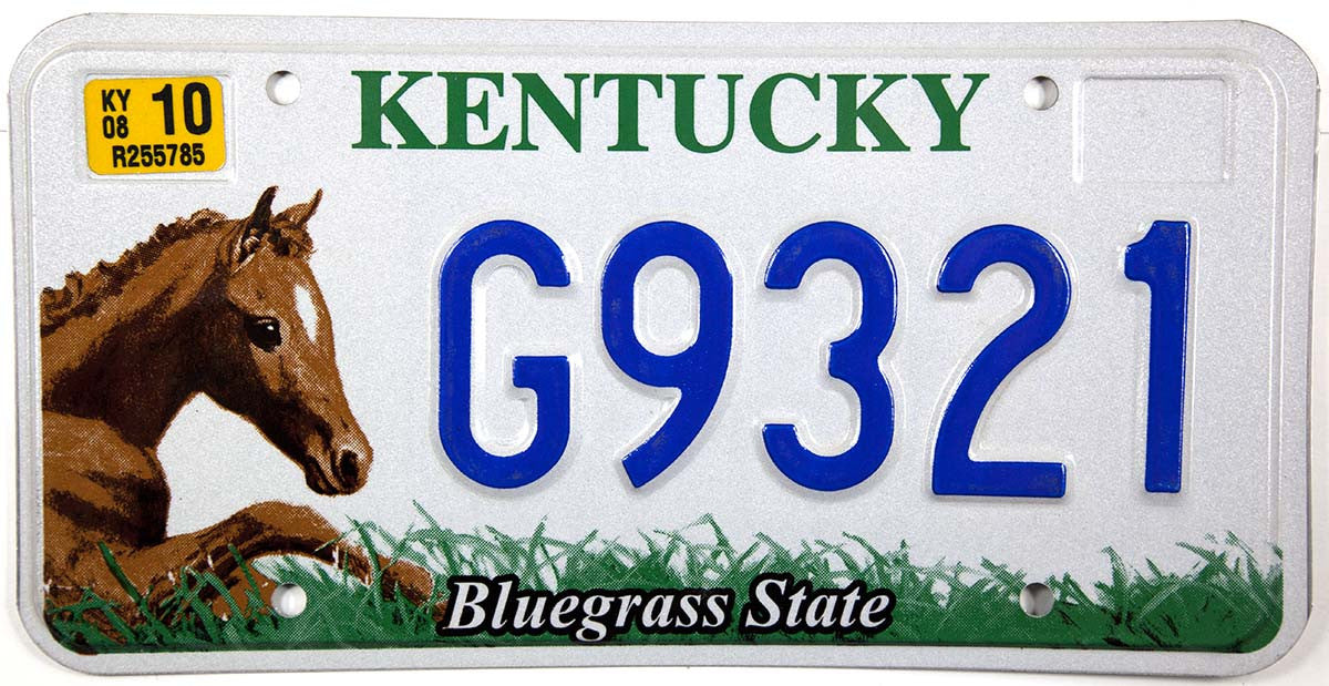 2008 Kentucky Bluegrass State License Plate