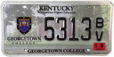 2010 Kentucky Georgetown College License Plate