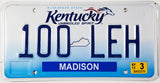 A 2011 Kentucky Passenger Car License Plate from Madison County
