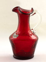 A Kanawha Mid Century Style deep ruby small pitcher