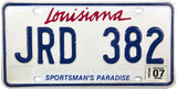2007 Louisiana License Plate