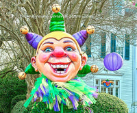 A premium quality art print of Mardi Gras Jester Head with Spiked Hat