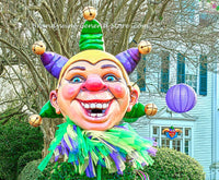 A premium quality art print of Mardi Gras Jester Head with Spiked Hat ready for the big New Orleans party