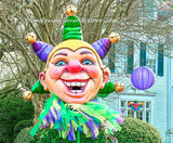 A premium quality art print of Mardi Gras Jester Head with Spiked Hat