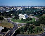 A fine art print of the Lincoln Memorial a DC aerial view