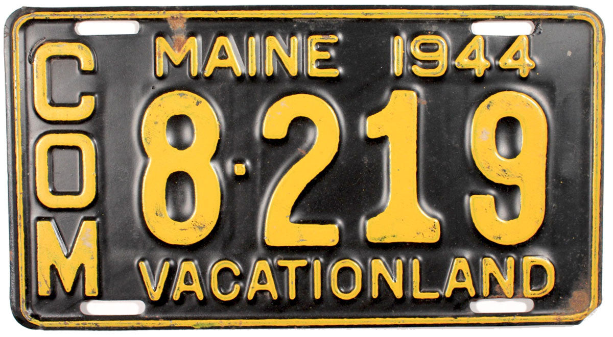 1944 Maine Truck License Plate