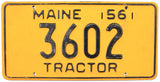 1956 Maine Tractor License Plate