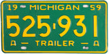 1959 Michigan Trailer License Plate