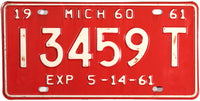 DMV 1960 - 61 Michigan Trailer License Plate
