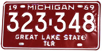 1969 Michigan Trailer License Plate