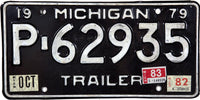 1983 Michigan Trailer License Plate