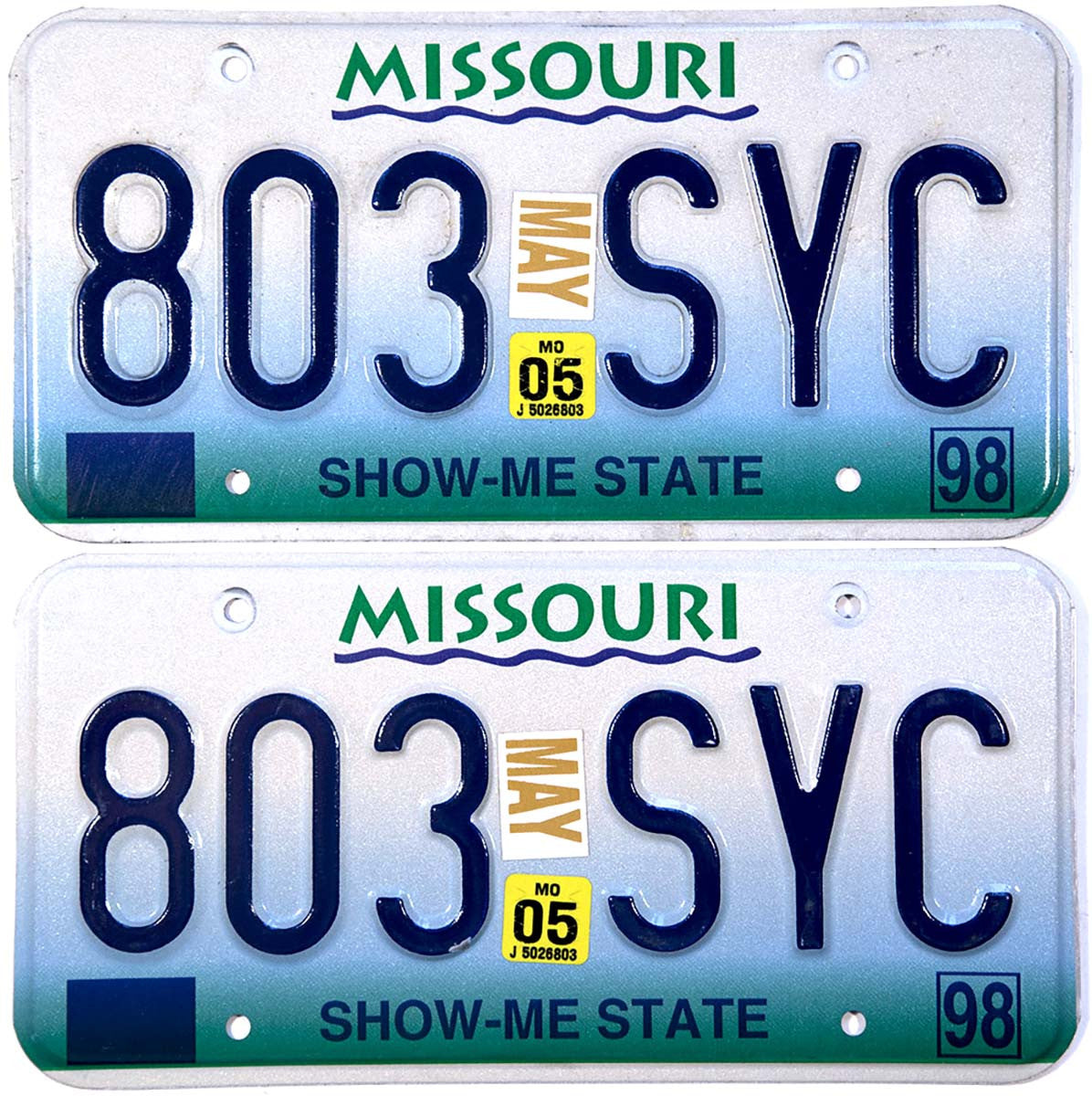 2005 Missouri License Plates