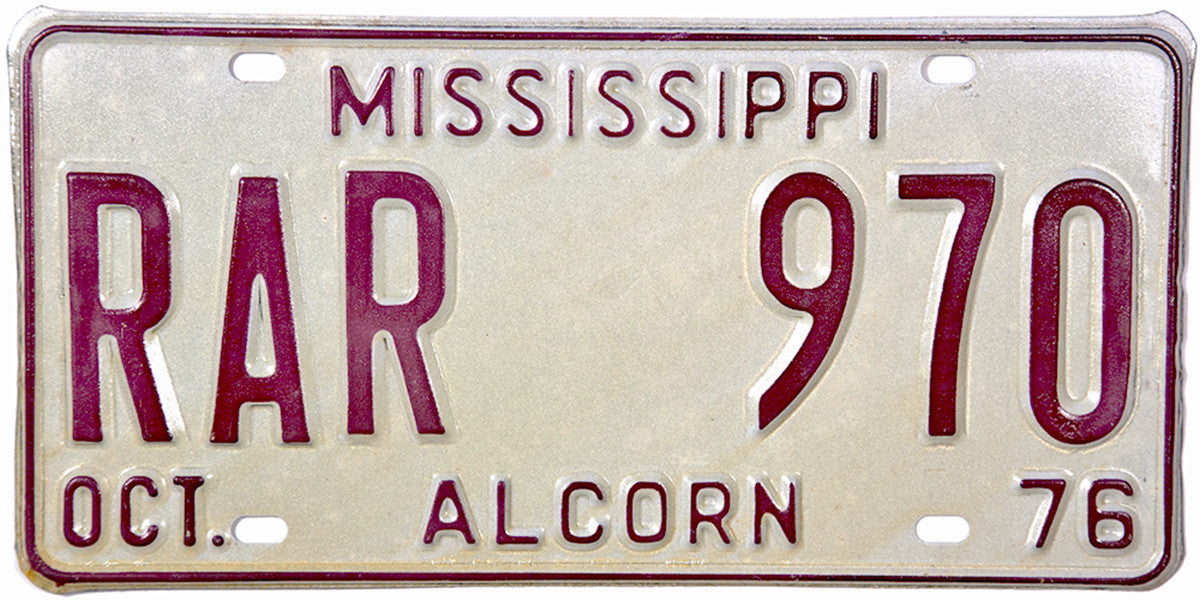 1976 Mississippi License Plate