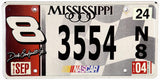 2004 Mississippi Dale Earnhardt Jr Nascar License Plate