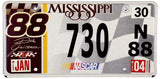 2004 Mississippi Dale Jarrett Nascar License Plate