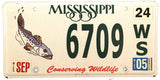 2005 Mississippi Trout License Plate