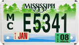 2008 Mississippi Motorcycle License Plate