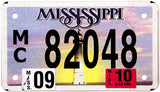 2010 Mississippi Motorcycle License Plate