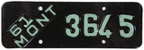 1961 Montana Motorcycle License Plate