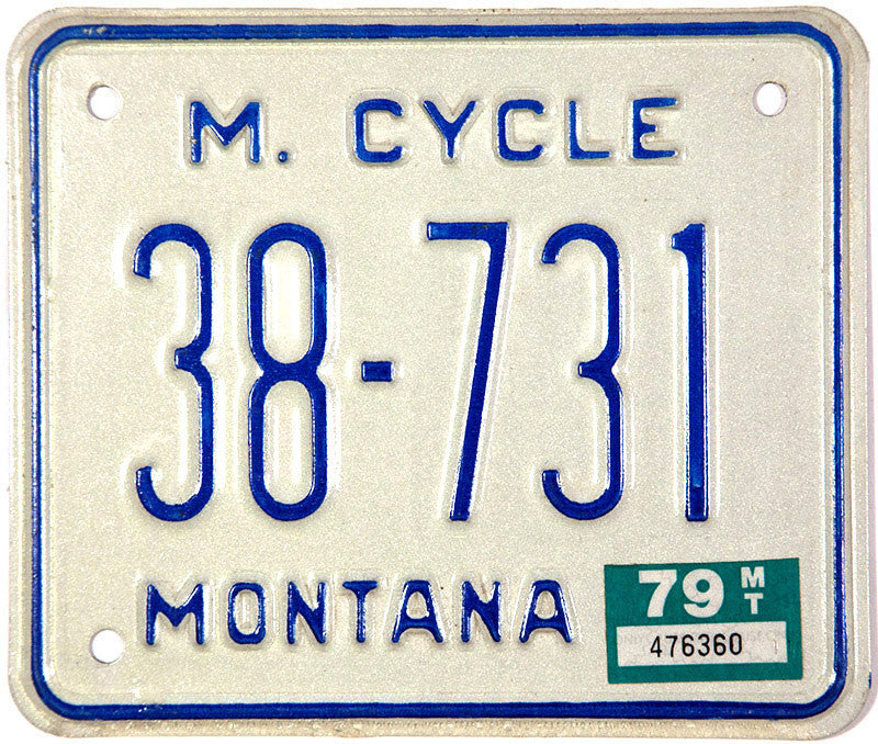 1979 Montana Motorcycle License Plate